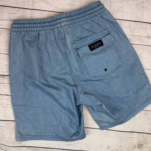 Barney Cools NWT Men's Poolside 17" Denim Pull-On Shorts Indigo Size 30 - Picture 8 of 8